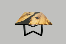 Load image into Gallery viewer, Black Resin Epoxy Rectangular Dining Table