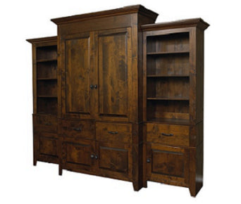 Alder Bar And Storage Cabinet| Solid Wood Entertainment Unit/Built-Ins