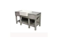 Load image into Gallery viewer, Grey Wash Farmhouse Vanity | Solid Wood Rustic Bathroom Vanities
