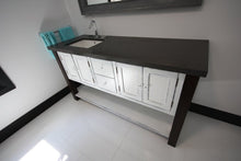 Load image into Gallery viewer, Kahshe Lake Vanity | White + Grey Solid Wood Rustic Cottage Vanity