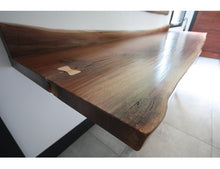 Load image into Gallery viewer, Walnut Live Edge Front Table | Rustic Live Edge Front Hall Table
