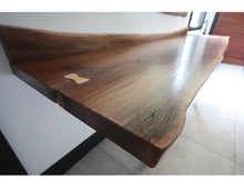 Load image into Gallery viewer, Walnut Live Edge Front Table | Rustic Live Edge Front Hall Table