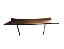 Load image into Gallery viewer, Walnut Live Edge Front Table | Rustic Live Edge Front Hall Table