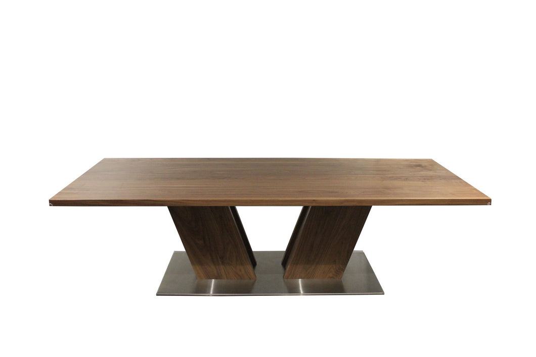 Mack Dining Table | Rectangular Double Pedestal Contemporary Table