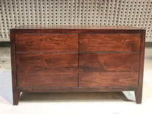 Load image into Gallery viewer, The Roselawn Dresser | Walnut Contemporary 6 Drawer Bedroom Dresser