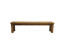 Load image into Gallery viewer, Rough Sawn Pine Dining Bench | Rustic Chic Solid Wood Kitchen Bench
