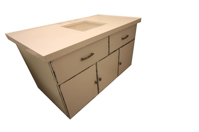Russell Hill Vanity | White Floating Contemporary Vanity With Storage