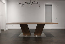 Load image into Gallery viewer, Mack Dining Table | Rectangular Double Pedestal Contemporary Table
