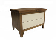Load image into Gallery viewer, The Denham Night Table | Solid Walnut + White Contemporary Night Table