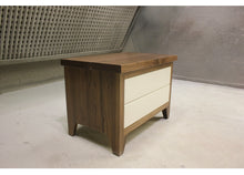 Load image into Gallery viewer, The Denham Night Table | Solid Walnut + White Contemporary Night Table