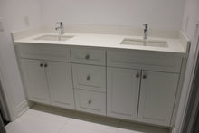 Load image into Gallery viewer, Riverview Double Vanity | Double Sink Contemporary Shaker White Vanity
