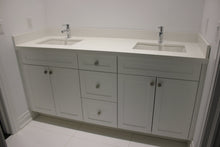 Load image into Gallery viewer, Riverview Double Vanity | Double Sink Contemporary Shaker White Vanity