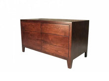 Load image into Gallery viewer, The Roselawn Dresser | Walnut Contemporary 6 Drawer Bedroom Dresser