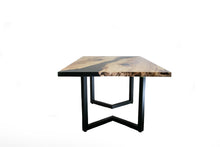 Load image into Gallery viewer, Black Resin Epoxy Rectangular Dining Table
