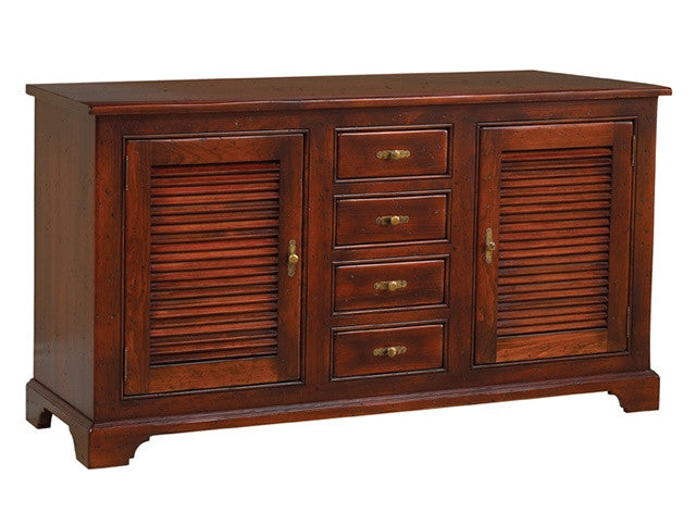 The Essex Buffet | Solid Wood Contemporary Louvered Kitchen Sideboard