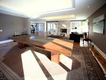 Load image into Gallery viewer, The Wood, Metal + Glass Table | Contemporary Over sized Dining Table
