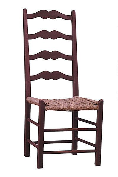 Ladder Back Side With A Woven Sea Grass Seat