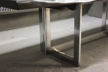 Load image into Gallery viewer, Linear Live Edge Rectangular Table | Linear Metal Base Live Edge Maple
