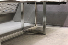 Load image into Gallery viewer, Linear Live Edge Rectangular Table | Linear Metal Base Live Edge Maple
