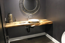 Load image into Gallery viewer, Live Edge Rustic Modern Vanity | Live Edge Bathroom Vanity Counter Top
