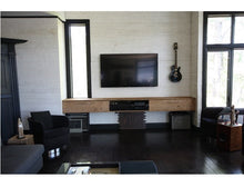 Load image into Gallery viewer, Reclaimed Pine Entertainment Console | Floating Rustic Media Unit
