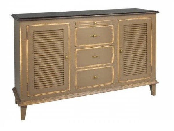 The Northland Kitchen Buffet | Country Solid Wood Louvered Sideboard
