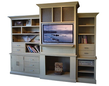 Parkside Wall Unit | Contemporary Large Entertainment Unit w Fireplace