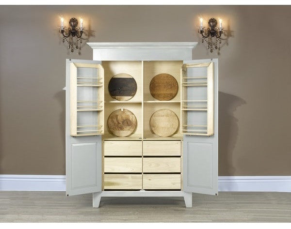 Parkway Wall Unit | Wood Grey Contemporary + Country China Cabinet