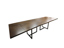 Load image into Gallery viewer, Woburn Table | Contemporary Live Edge Slab + Metal Base Dining Table
