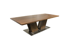 Load image into Gallery viewer, Mack Dining Table | Rectangular Double Pedestal Contemporary Table
