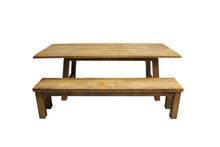 Load image into Gallery viewer, Rough Sawn Pine Dining Bench | Rustic Chic Solid Wood Kitchen Bench
