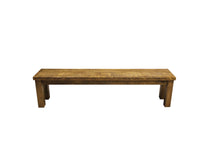 Load image into Gallery viewer, Rough Sawn Pine Dining Bench | Rustic Chic Solid Wood Kitchen Bench
