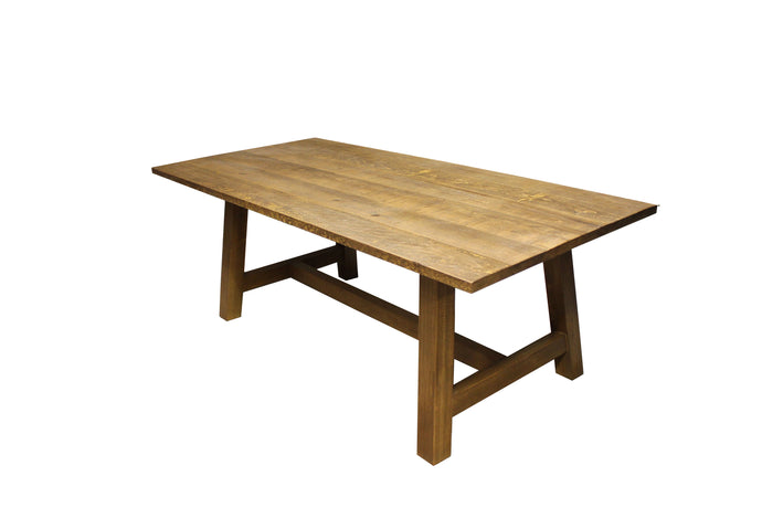 Rough Sawn Pine Dining Table | Rustic Solid Wood Dining Table