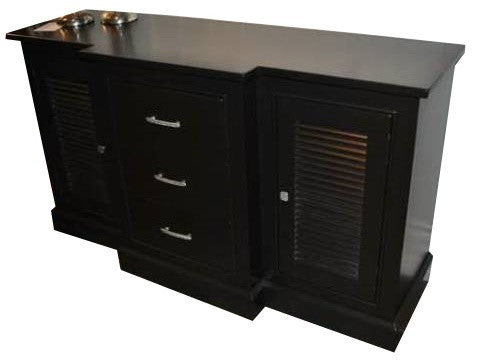 The Cape Buffet | Custom Contemporary Louvered Solid Wood Sideboard