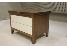 Load image into Gallery viewer, The Denham Night Table | Solid Walnut + White Contemporary Night Table

