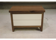 Load image into Gallery viewer, The Denham Night Table | Solid Walnut + White Contemporary Night Table
