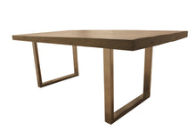 Load image into Gallery viewer, The Krupnik Table | Contemporary Metal Trestle + Wood Dining Table

