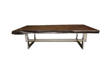 Load image into Gallery viewer, The Ledbury Coffee Table | Rustic Metal + Wood Live Edge Coffee Table

