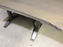 Load image into Gallery viewer, Montgomery Table | Contemporary Live Edge + Metal Base Dining Table
