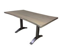 Load image into Gallery viewer, Montgomery Table | Contemporary Live Edge + Metal Base Dining Table
