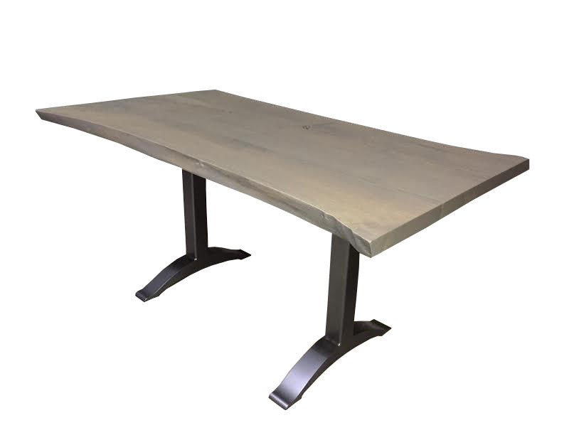 Montgomery Table | Contemporary Live Edge + Metal Base Dining Table