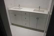 Load image into Gallery viewer, Riverview Double Vanity | Double Sink Contemporary Shaker White Vanity
