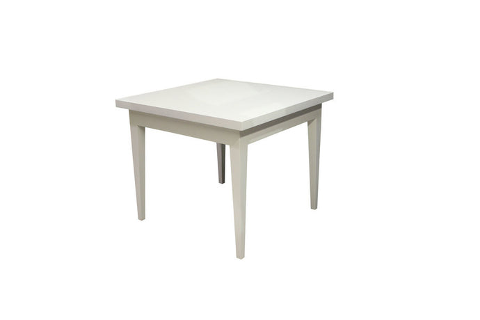 Roslin Dining Table | White Contemporary Wood Square Dinner Table
