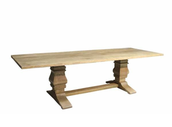 Trestle Table | Contemporary Rectangular Solid Wood Slab Dining Table