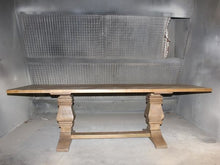 Load image into Gallery viewer, Trestle Table | Contemporary Rectangular Solid Wood Slab Dining Table
