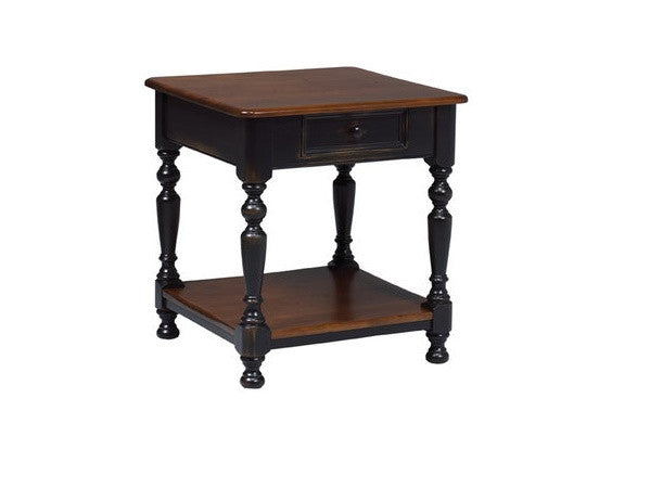 Townsend End Table | Country + Rustic Solid Wood Square Side Table