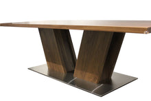 Load image into Gallery viewer, Mack Dining Table | Rectangular Double Pedestal Contemporary Table
