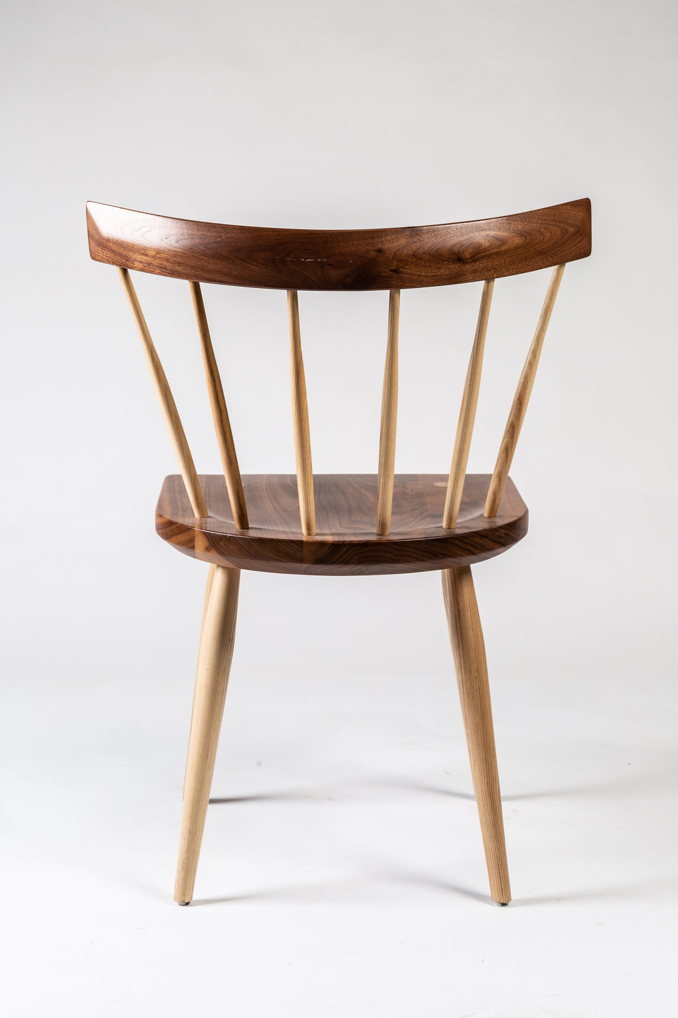 Modern Low Back Walnut Windsor Chair - Main Image