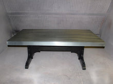 Load image into Gallery viewer, Zinc Table | Metal Top And Wood Base Contemporary Modern Dining Table
